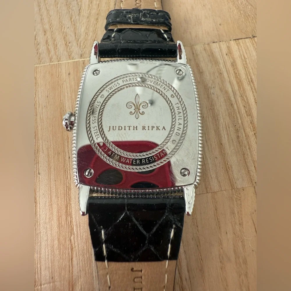 Judith ripka ladies mother of pearl stainless steel watch NEW BATTERY
